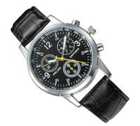 Men’s Watch - Minimalist Leather Strap Waterproof Wrist Watch | Classic Analog Watches with 4cm Dials, 23.5cm Adjustable Strap, Durable Timepiece for Business, Casual, and Everyday Wear
