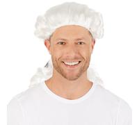 tectake Men's Marquis Baroque Wig in White TECTAKE White One Size