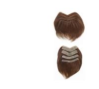 Men’s wigs Human Hair Frontal Hairline PU Base Men Toupee 180% Density V Loop Straight Forehead Hairpiece Mens toupees(16x4cm)