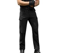 Men’S Work Trousers Stretch Cargo Utility Trousers with Multi Pockets Combat Pants Durable Heavy Duty Construction Trouser Straight Leg Softshell Pants Breathable Hiking Pant for Work, Outdoor Black