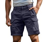 Men’s Workwear Cargo Shorts, 2026 Heavy Duty Multi-Pocket Utility Shorts, Breathable Cotton Knee Length Shorts for Work, Hiking, Gardening (Navy, XXXL)