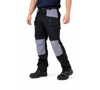 Men’s Workwear Trousers with Holster Pockets Heavy Duty Cargo Work Pants Multi Pocket Utility Trousers for Builders Tradesmen & Construction, Waist 30-50 (UK, Waist & Inseam, 50, 31, Black-Grey)