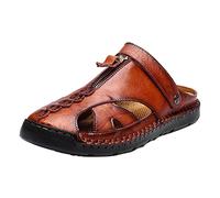 Men Sandals- Summer Sandals Breathable Sports Handmade Large Casual Shoes Versatile Daily Beach Sandals British Foreign Trade