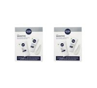 Men Sensitive Face Skincare 2-Step Routine Gift Set, Face Wash and Moisturiser, Pack of 2