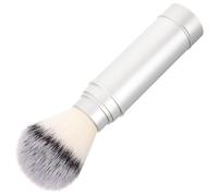 Men Shave Brush Portable Silver Metal Fibre Beard Brush