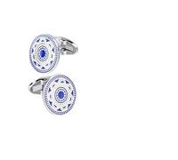 Men Shirt Cufflinks Men's Franc Business Cufflinks for Wedding, Birthday(Blue_Small)