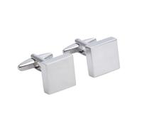 Men Shirt Cufflinks Square Silver Business Cufflinks for Wedding, Birthday