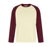 Men Shirts Plus Size Men's T Shirts Long Sleeve Men's Tops Raglan Patchwork Tops & T-Shirts Cotton Mens Tshirt Casual Sweatshirts for Men Round Neck Pullover Wine