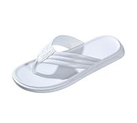 Men Shoes Fashion Beach Flip Flops Flat Toe Sandwich Beach Flip Flops for Men for Indoor & Outdoor Holiday Summer Vocation (White, 6.5)