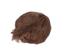 Men Short Brown Wig Synthetic Full Wig Comfortable Real Feelings Straight Hair For Halloween Party Cosplay Costume High Temperature Fiber