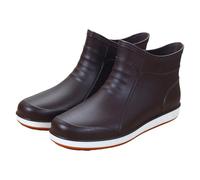 Men Short Rain Rubber Boots Waterproof Ankle Deck Shoes,Chelsea Wellies Men Lightweight Wading Boots Comfortable Fishing Shoes Integral Molding Boot With Non Slip Sole Outdoor Work Footwear