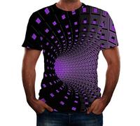 Men Short Sleeve Shirts Shirts for Men Adult Long Sleeve Cotton Blend Mens Short Sleeved Checked Mens Hawaiian Floral Summer Cotton Blend T for UK Black Gift Birthday Button Down (Purple,L)