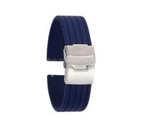 Men Silicone Watch Band 18mm 20mm 22mm 24mm Quick Release Spring Bar Waterproof Casual Replacement Tire Texture Wrist Strap(Dark Blue,18mm)
