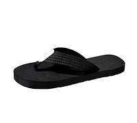 Men Sliders,Mens Slippers Korean Style Summer Men's Slippers with Knitted Strap Comfortable Beach Flip Flops for Casual Indoor and Outdoor Wear