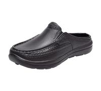 Men Sliders,Mens Slippers Men's Fashionable Pattern Summer Casual Slip On Sandals Comfortable Flat Bottom Non Slip Half Drag Casual Shoes