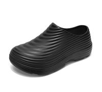 Men Sliders,Mens Slippers Unisex Garden Clogs Work Shoes with Arch Support for Restaurant Kitchen Nursing Lightweight Sneakers Black