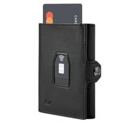 Men Slim Trifold Wallet Card Access, Holds 14 Cards, Cash & Coins, Black