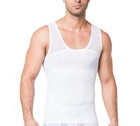 Men Slimming Body Shaper Compression Vest Chest Tummy Control Shapewear Waist Trainer Girdle Belt Posture Corrector Tank Top，White,M