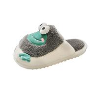 Men Slippers Autumn and Winter Indoor and Outdoor Fashion Comfortable Frog Flat Non Slip Open Toe Indoor Slippers for Men (Grey, 8)