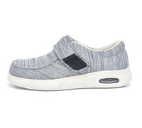 Men Slippers Orthopedic Loafers Air Cushion Slip On Walking Shoes Flat Fashion Boat Extra Wide Trainers for Swollen Feet Moccasins,Grey,40 EU