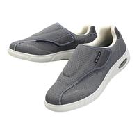 Men Slippers Orthopedic Shoes for Arthritis in the Feet Comfort Sandals Trainers Extra Wide Width Womens Easy Close Fitting Touch Bar strap Shoe,Grey,39 EU