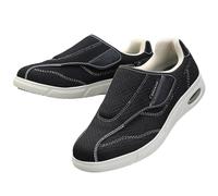 Men Slippers Orthopedic Shoes for Arthritis in the Feet Comfort Sandals Trainers Extra Wide Width Womens Easy Close Fitting Touch Bar strap Shoe,Black,37 EU