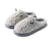 Men Slippers Soft Soled Sheep Ear Classic Shoes Flannel Anti-Slip Mens Slipper Outdoor Walking Fluff Slippers Slip On Memory Foam Warm Footwear Solid Color Floor Autumn Shoe