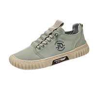 Men Sneakers Low Top Breathable Casual Sneakers Walking Shoes Quiet Reliability in Soft Materials Green