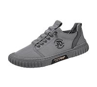 Men Sneakers Low Top Breathable Casual Sneakers Walking Shoes Quiet Reliability in Soft Materials Grey
