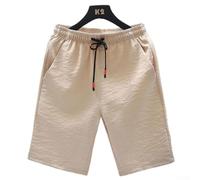 Men Solid Quick Drying Casual Shorts Summer Loose Plus Size Sports Short Pants For Outdoor Activities Light Gray Color Option Size 3xl(3XL Khaki)
