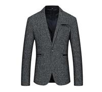Men Spring Autumn Blazer Cotton Slim Suit Jackets Blaser Masculino Jacket Blazer Black 5XL