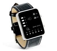 Men St Patrck Day Watch Digital Wrist Leather Red Binary Sport Mens Wristwatch LED Watch Women Men's Watch Solar Power Watches for Men (Black, One Size)