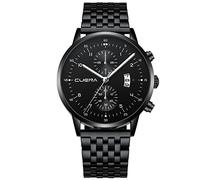Men St Patrck Day Watch Men Business Luxury Fashion Gents Quartz Watch Stainless Steel Band Waterproof Glow in The Dark Watches (D, One Size)