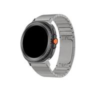 Men Stainless Steel Watch Strap Fit for Samsung Galaxy Watch 8 44mm 40mm/8Classic 46mm/Ultra 2025/47mm(A Silver titanium,For Galaxy 8 40mm 44mm)