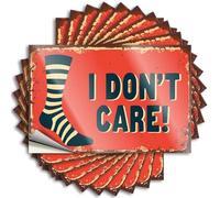 Men Stuff Tattoo Durable Tumbler | A Striped Sock with The Words i Don't Care! On It. Accent Self Adhesive Sticker for Beer DIY(8X12CM)