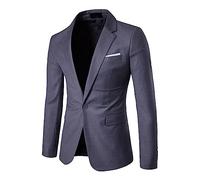 Men Suit Jacket One Button Casual Blazer Solid Color Plus Size Suit Jacket | Regular Fit Classic Notch Lapel Blazers Smart Casual Business Jackets For Daily Business Meeting Weddings Official Events