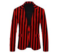 Men Suit Jacket Polka Dot Striped Print Men Blazer Classic Slim Fit Lapels Longsleeve Suit Spring Autumn Men Suit Urban British Style Men Casual Jacket F-006 M