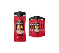 Lynx Sunset Fresh 3-in-1 Body Wash hair, face and body cleanser with a mango and mandarin scent for all-day freshness 6x 500 ml