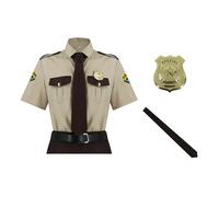 Men Super State Troopers Costume Halloween Parade Highway Patrol Outfit S