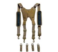Men Suspenders Tactical Tool Belt 1.5 Inch Black Outdoor Combat Harness pour le Travail et le Quotidien(Khaki)