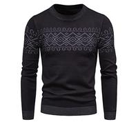 Men Sweater Long-Sleeve Round Neck Feather Embroidery/Fashion Knitting Pattern Men Sweater Slim Fit Comfortable Breathable Men Knitwear Casual Basic Men Sweater
