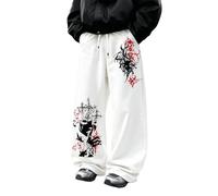 Men Sweatpants,Gothic Streetwear Jogger Pants For With And Print Casual Comfortable Trousers High Fashion Hip Hop Style