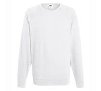 Men Sweatshirt Raglan Sweat Pullover Crew Neck Light Plain Top Fruit Of The Loom