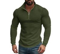 Men Sweatshirt Youth Classic Trend Sportshirt Regular Fit Fashion Urban Pullover Lightweight Comfortabel Casual Long Sleeves Tops G-Army Green M