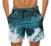 Men Swimming Shorts with Pockets Summer Quick Dry Beach Trunks Elastic Waist Board Shorts Casual Flame Print Swimsuits Classic Fit Designer Swim Wear Men's Fashion Surfing Outfits
