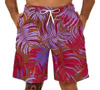 Men Swinging Trunks Sports Size Plus Print Dinosaur Leisure Summer 3D Fun Men's Shorts Men's Pants Red