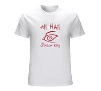 Men T Shirt All Hail The Crimson King Dark Tower Funny T-Shirt Novelty T-Shirt White S
