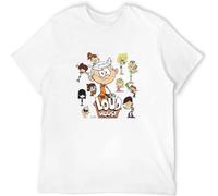 Men T Shirt Cover Loud House Art Design Funny Novelty Tees White S