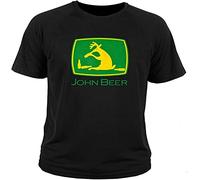 Men T-Shirt John Beer Tractor Deere Black