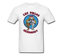 Men T-Shirt Los Pollos Hermanos Mens Breaking Bad Shirt White X-Large